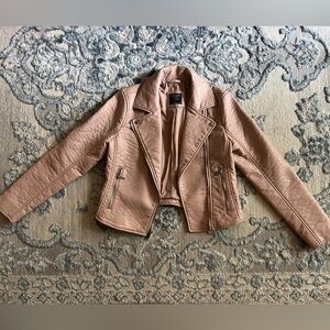 Pink leather Abercrombie and Fitch Jacket